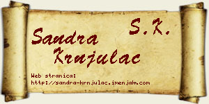 Sandra Krnjulac vizit kartica